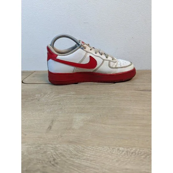RARE! Size 6Y Nike Air Force 1 Low (GS) White University Red CV7663-102 Youth - Picture 5 of 8
